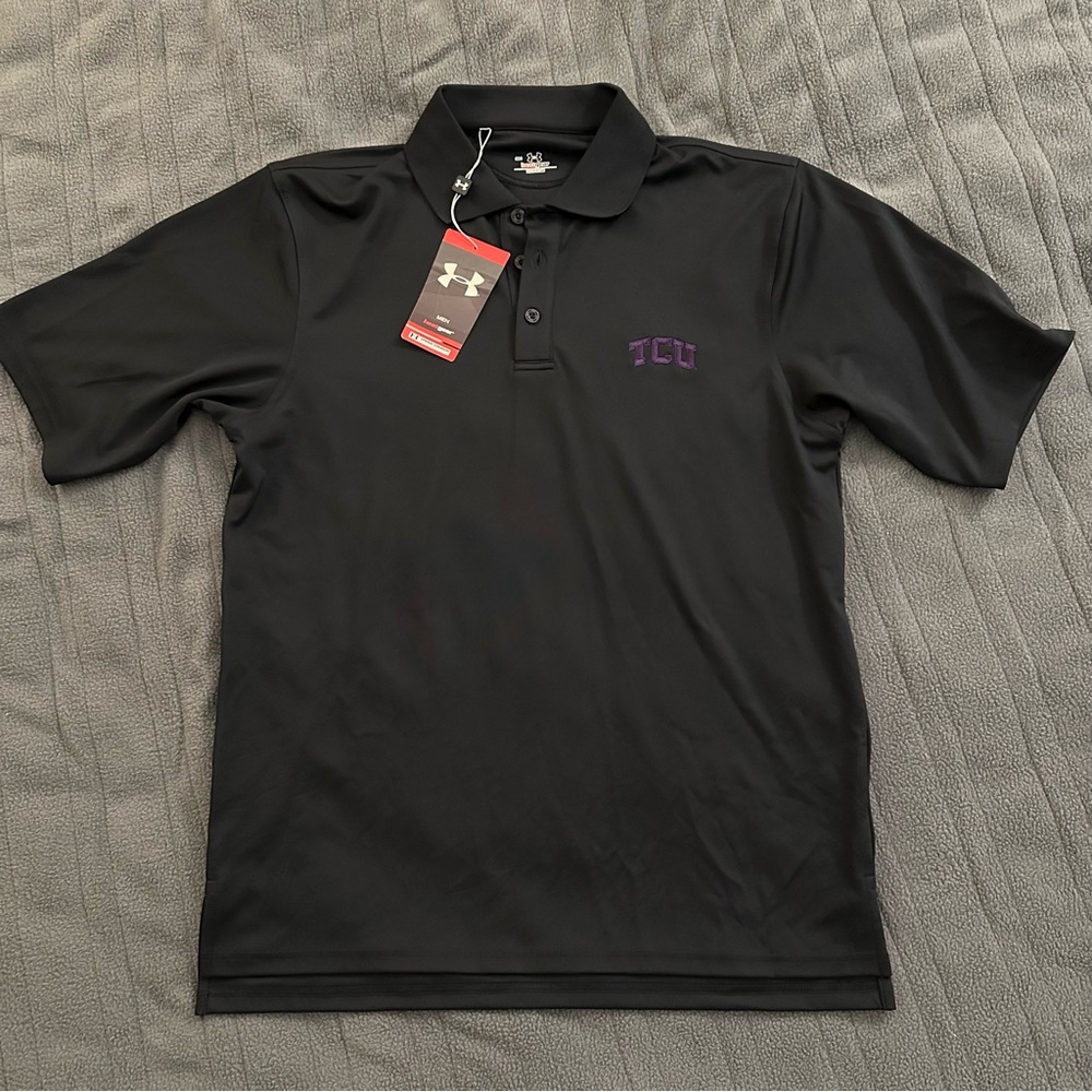 Under Armour Texas Christian University TCU Horned Frog Polo | Men’s Small NEW